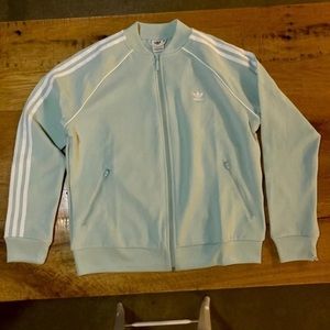 Mint light green Adidas zipper track jacket